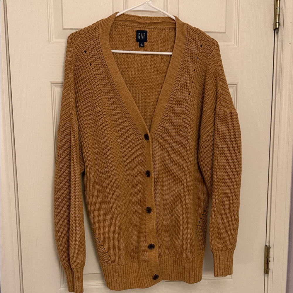 GAP Camel Knit Cardigan